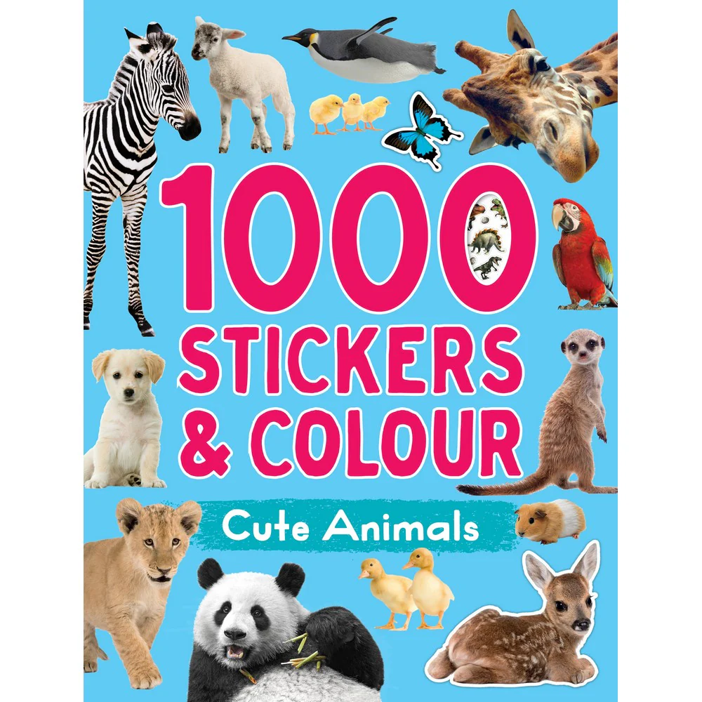 1000 Stickers & Colour Animals