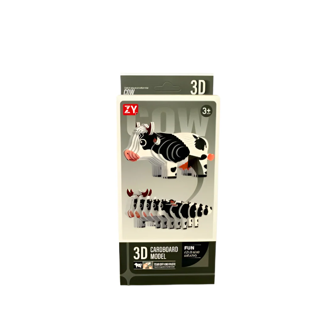 3D DIY Paper Puzzle Cow