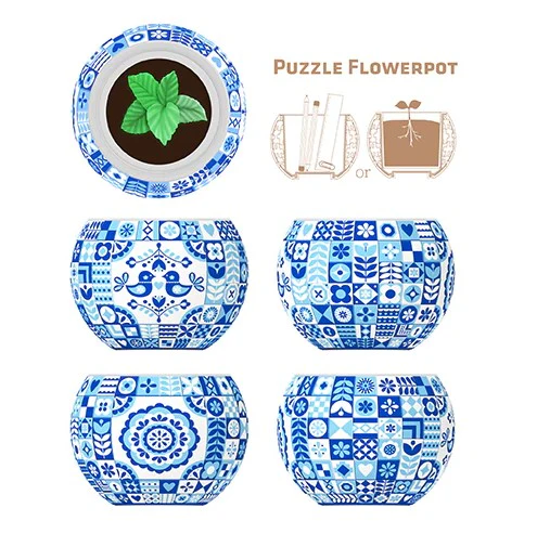 3D Flowerpot Danish Folklore Puzzle - Image 2