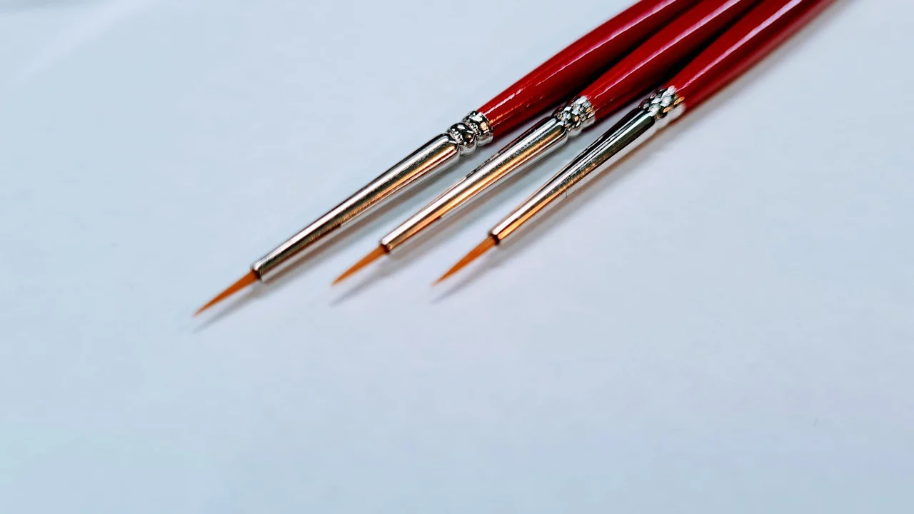 3pc Modellers Miniature Detail Brush Set - Image 2