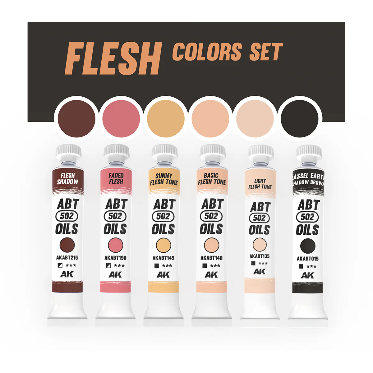 Abteilung 502 Oil Paint Flesh Colours Set of 6 x 20ml - Image 2