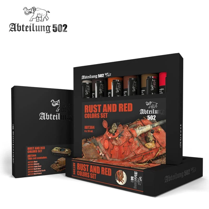 Abteilung 502 Rust and Red Oil Colours Set