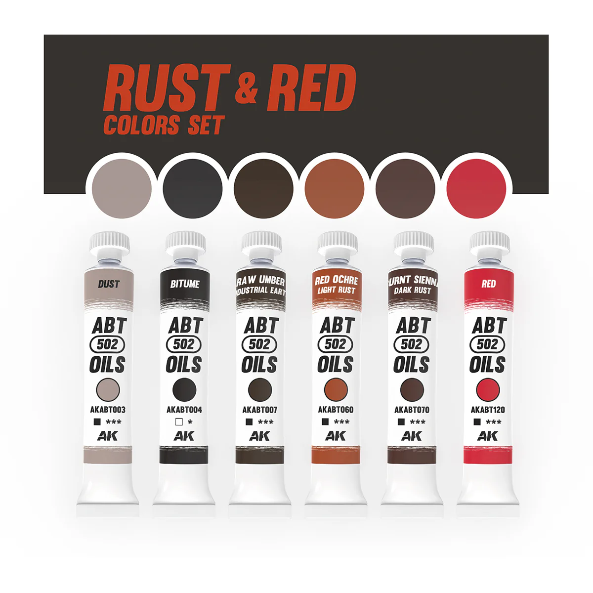 Abteilung 502 Rust and Red Oil Colours Set - Image 2