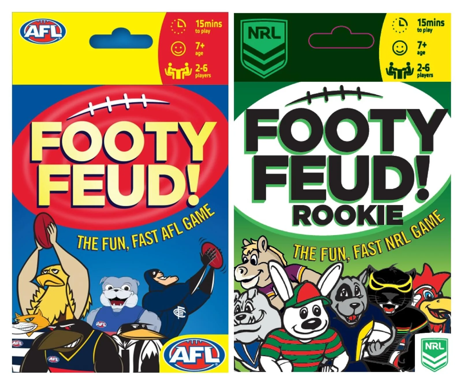 AFL Footy Feud + NRL Footy Feud Rookie Card Game (Assortment of 12)