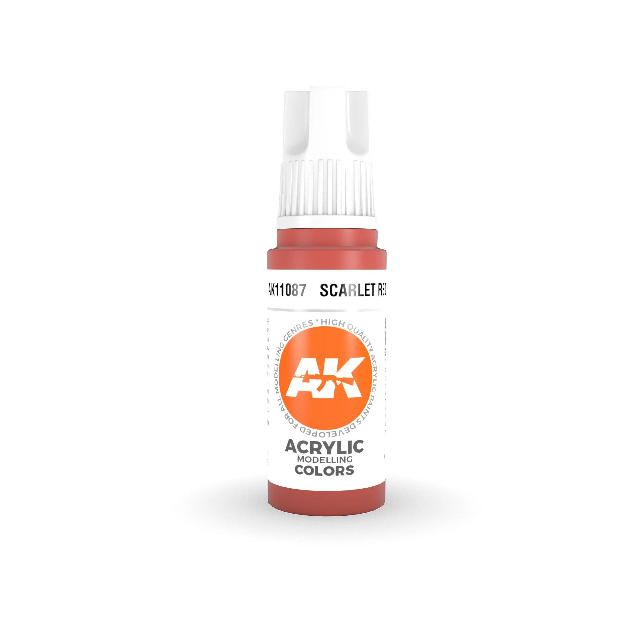 AK Interactive 3 Gen Acrylic Metallic Modeling Colour 17ml - Scarlet Red