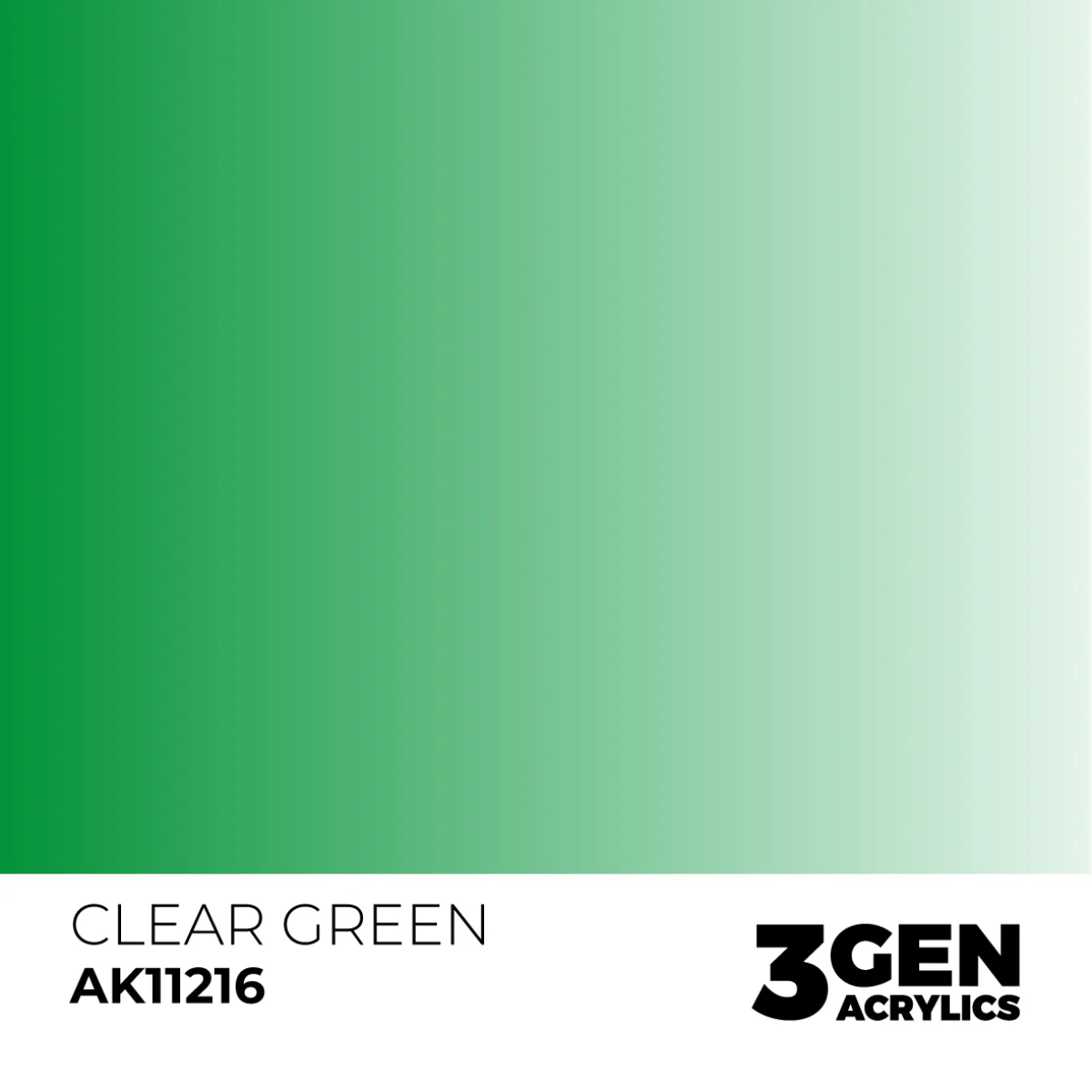 AK Interactive 3 Gen Acrylic Modeling Colors 17ml - Clear Green - Image 2