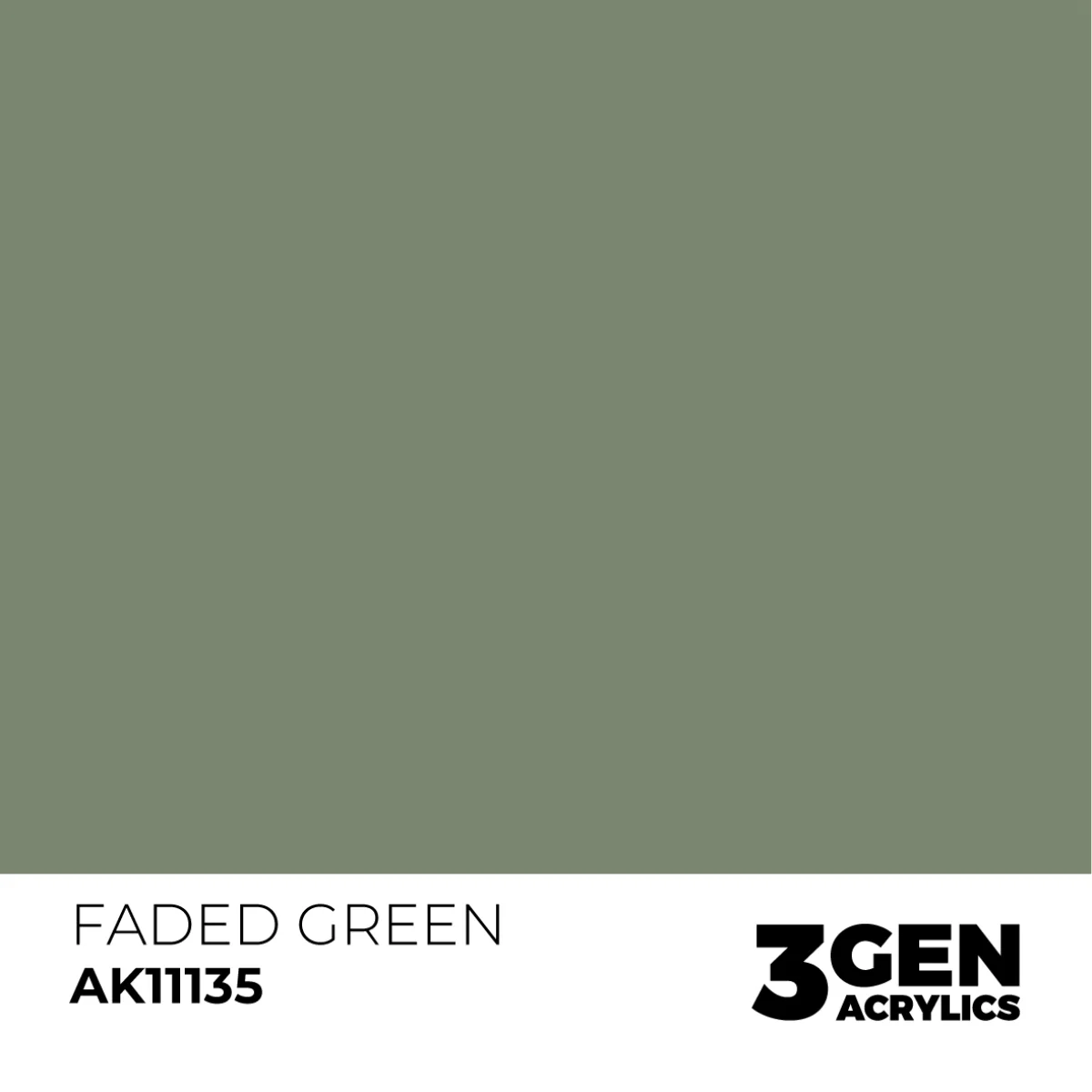AK Interactive 3 Gen Acrylic Modeling Colour 17ml - Faded Green - Image 2
