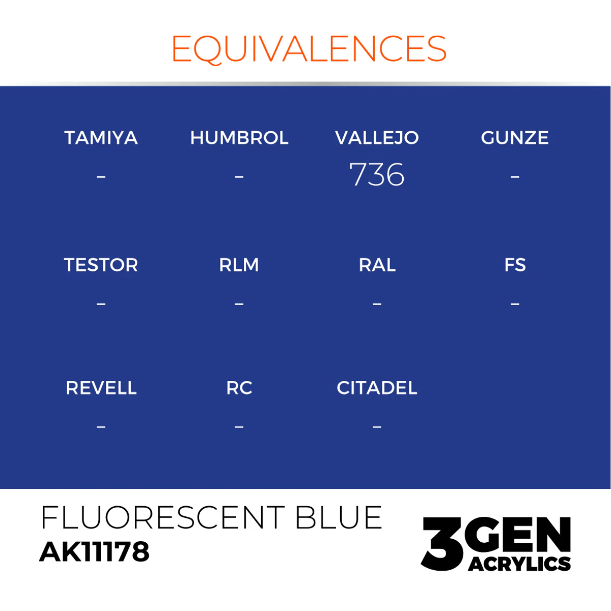 AK Interactive 3 Gen Acrylic Modeling Colour 17ml - Fluorescent Blue - Image 3