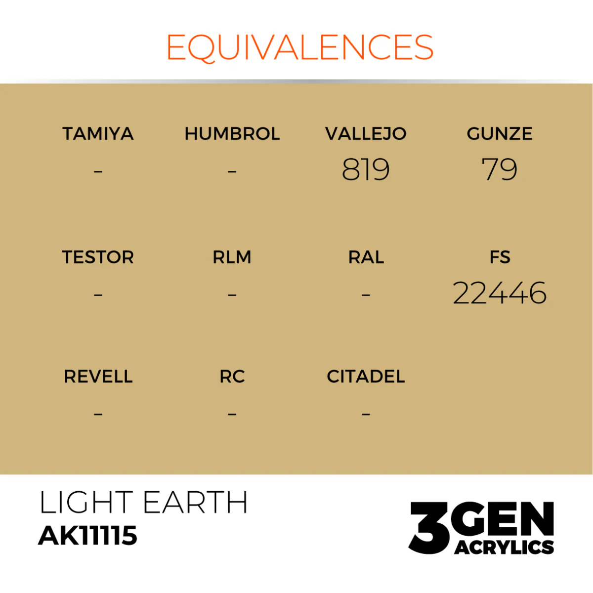 AK Interactive 3 Gen Acrylic Modeling Colour 17ml - Light Earth - Image 3