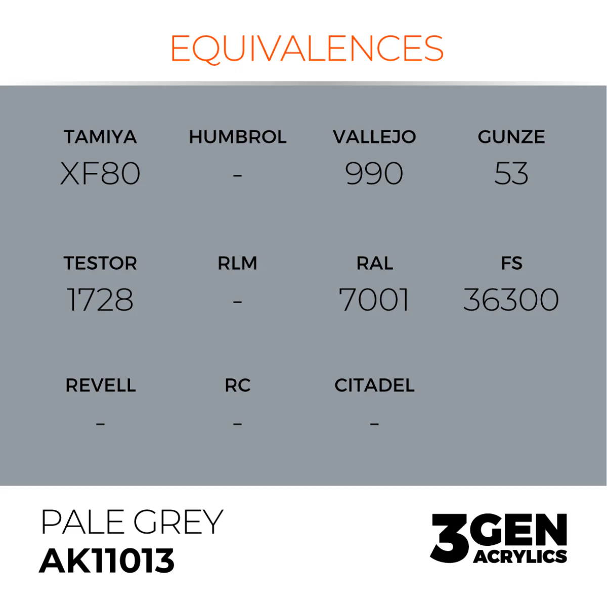 AK Interactive 3 Gen Acrylic Modeling Colour 17ml - Pale Grey - Image 3