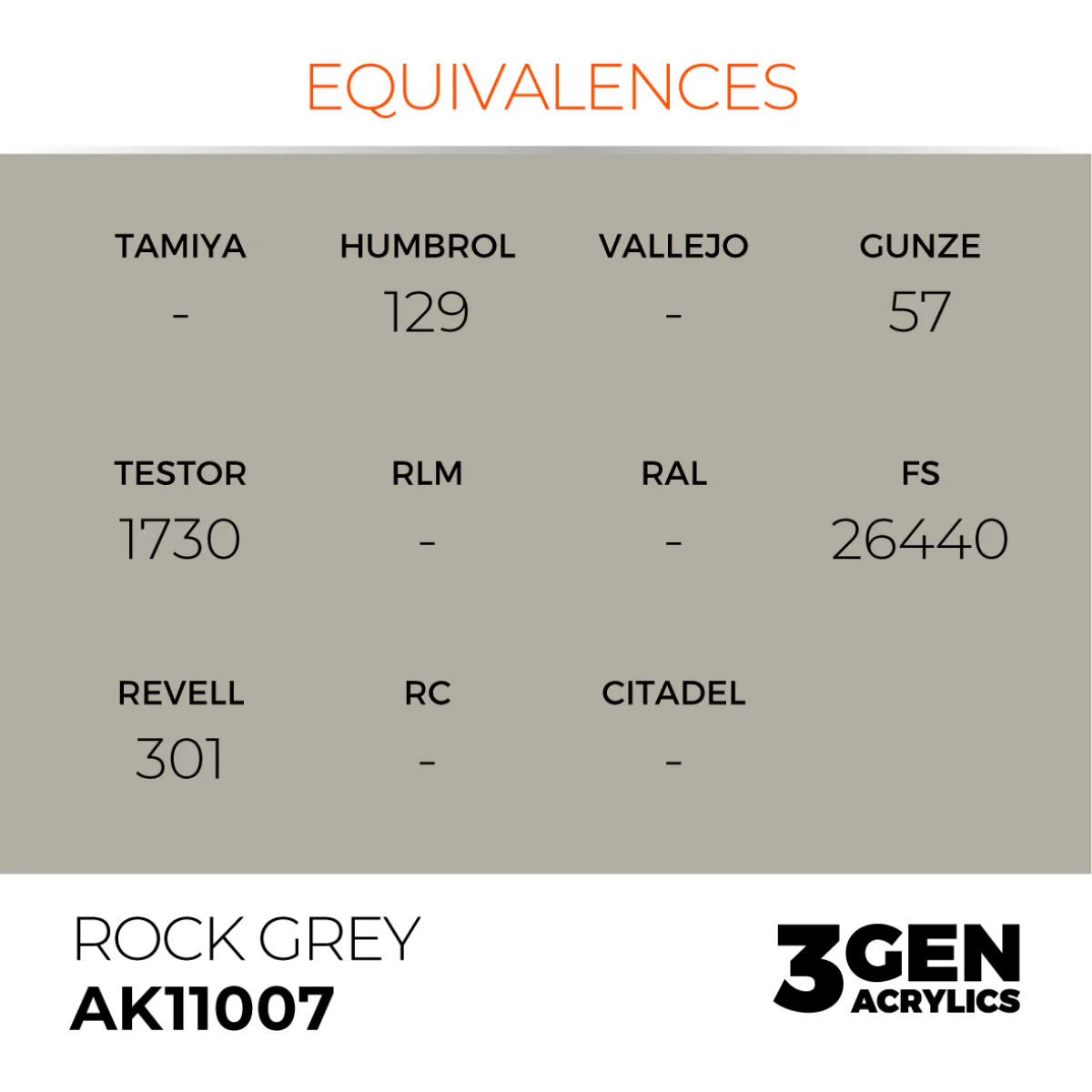 AK Interactive 3 Gen Acrylic Modeling Colour 17ml - Rock Grey - Image 2