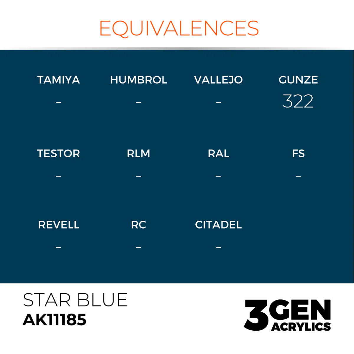 AK Interactive 3 Gen Acrylic Modeling Colour 17ml - Star Blue - Image 3