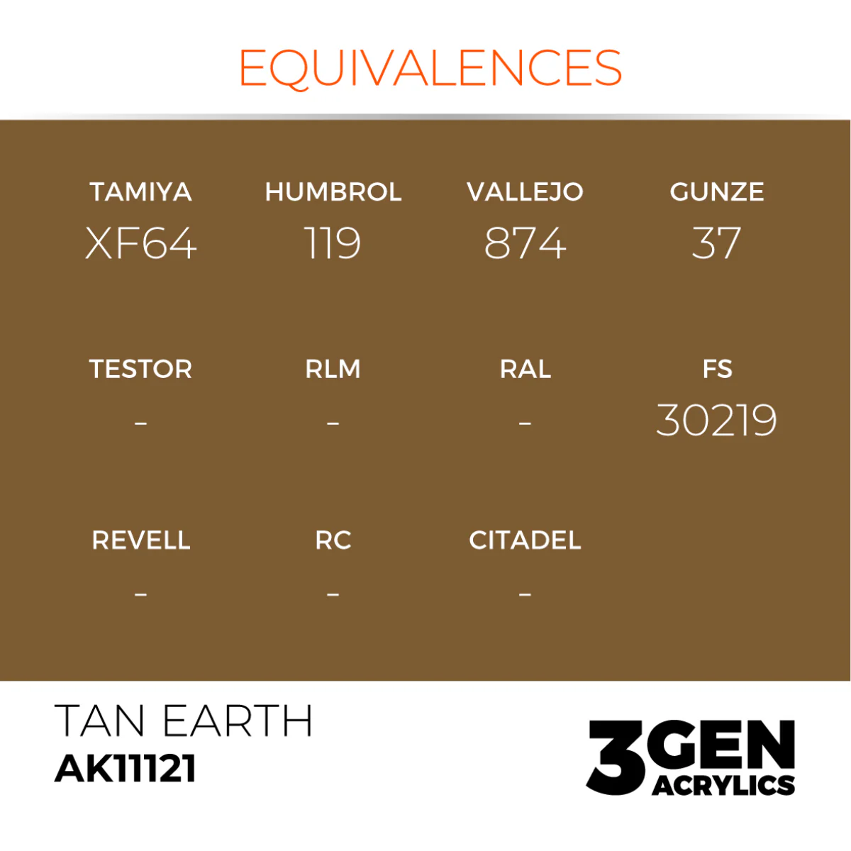 AK Interactive 3 Gen Acrylic Modeling Colour 17ml - Tan Earth - Image 3