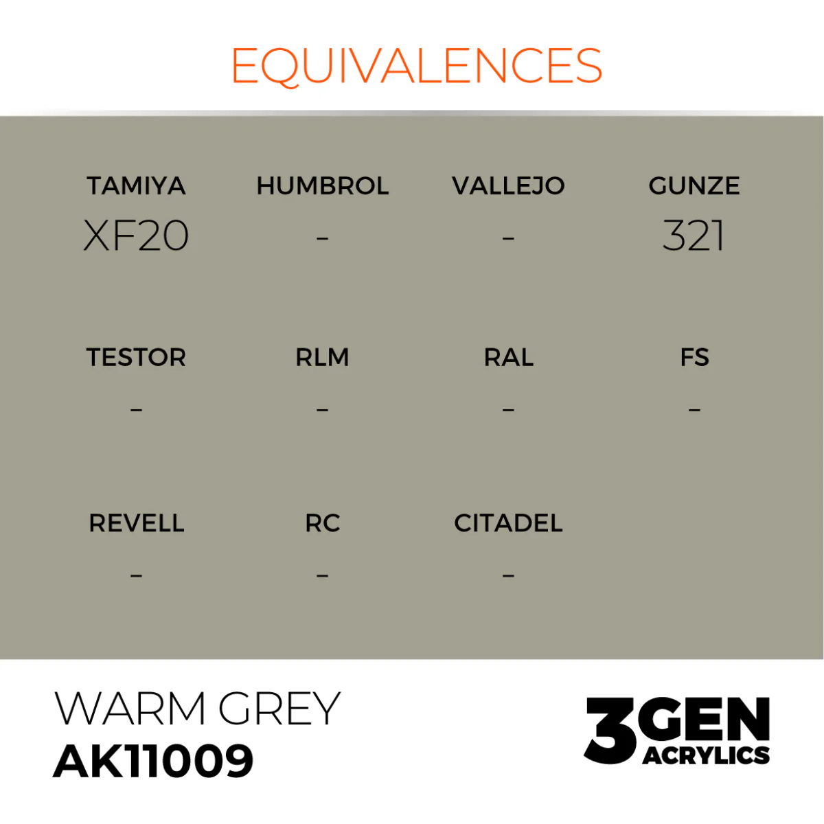 AK Interactive 3 Gen Acrylic Modeling Colour 17ml - Warm Grey - Image 3