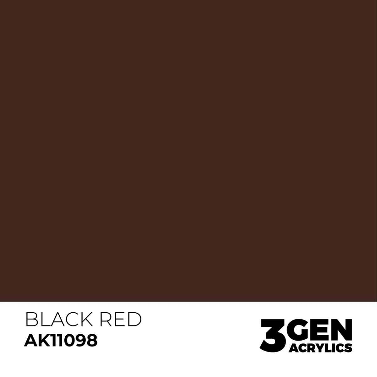 AK Interactive 3 Gen Acrylic Modelling Paint 17ml - Black Red - Image 2