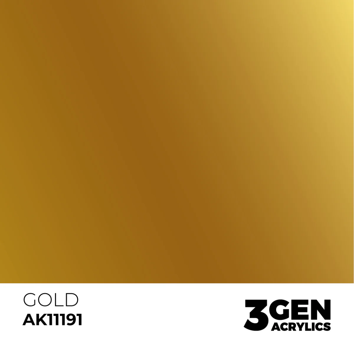 AK Interactive 3 Gen Acrylic Modelling Paint 17ml - Gold - Image 2