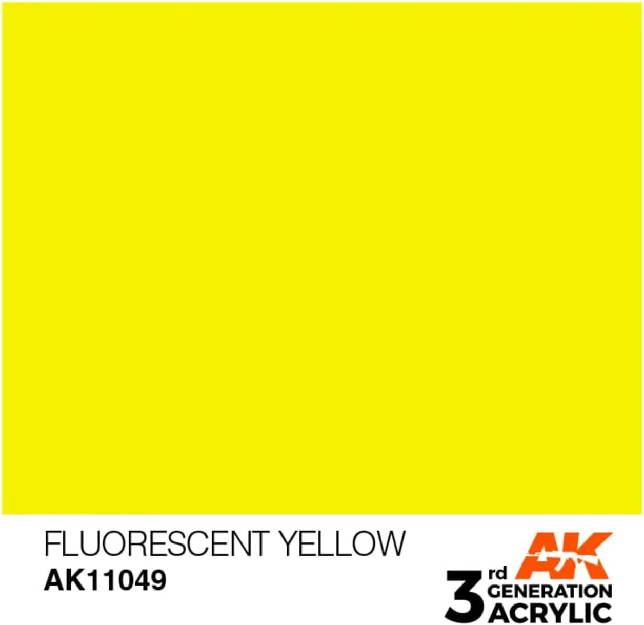 AK Interactive 3 Gen Acrylics Modelling Paint 17ml - Fluorescent Yellow - Image 2
