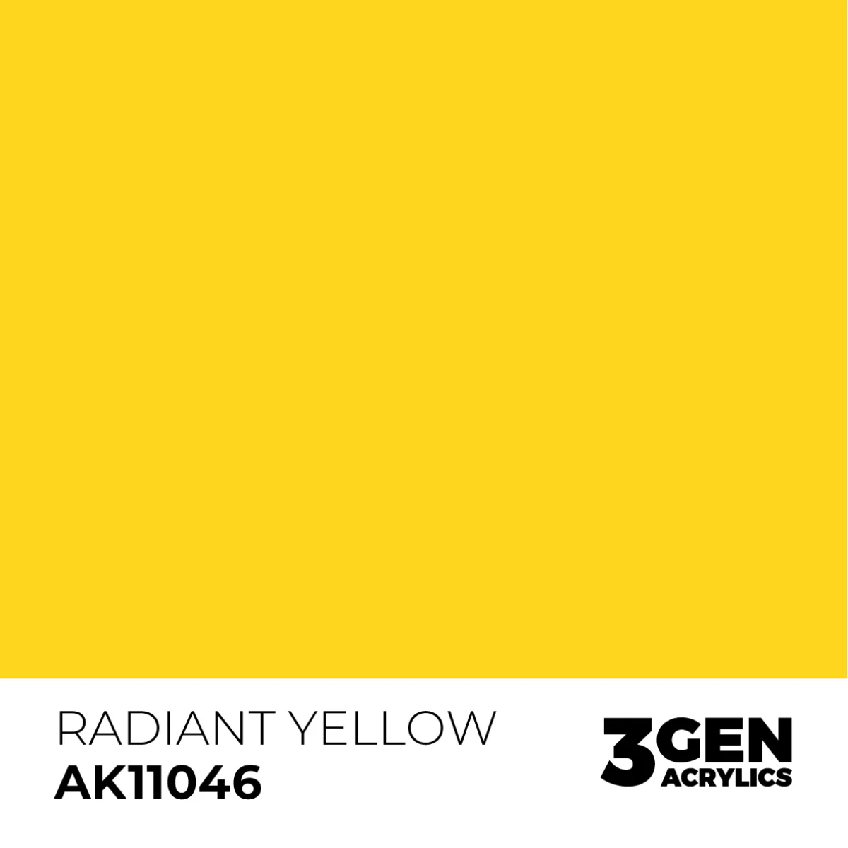 AK Interactive 3 Gen Acrylics Modelling Paint 17ml - Radiant Yellow - Image 2