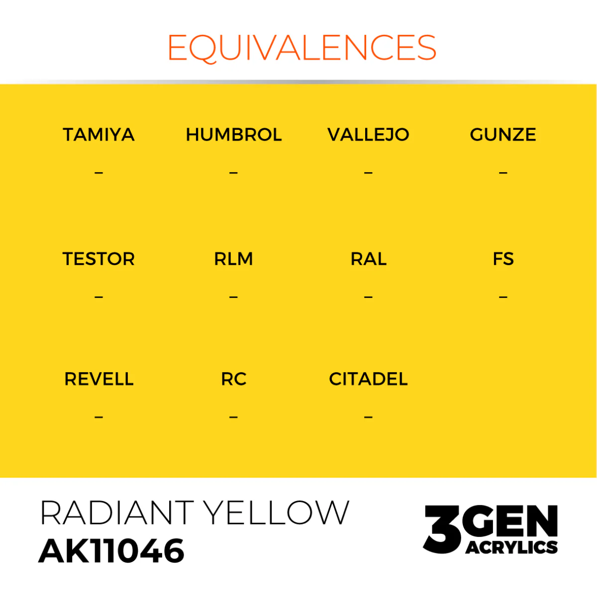 AK Interactive 3 Gen Acrylics Modelling Paint 17ml - Radiant Yellow - Image 3