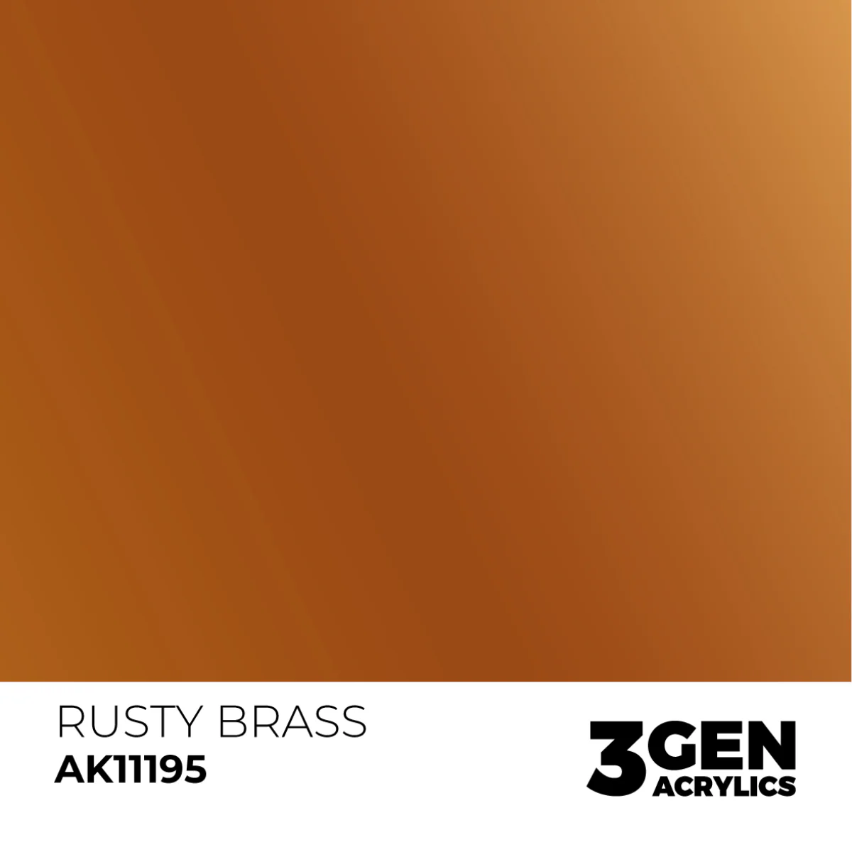 AK Interactive 3 Gen Acrylics Modelling Paint 17ml - Rusty Brass - Image 2