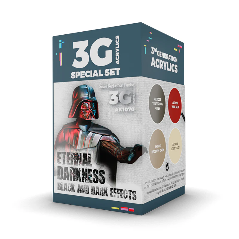 AK Interactive 3 Gen Acrylics Wargame Colour Set - Eternal Darkness