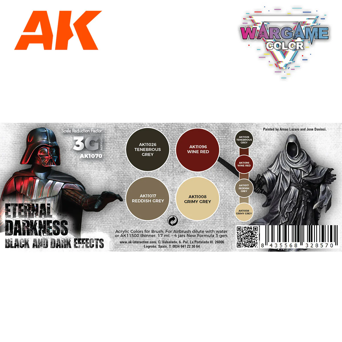 AK Interactive 3 Gen Acrylics Wargame Colour Set - Eternal Darkness - Image 2