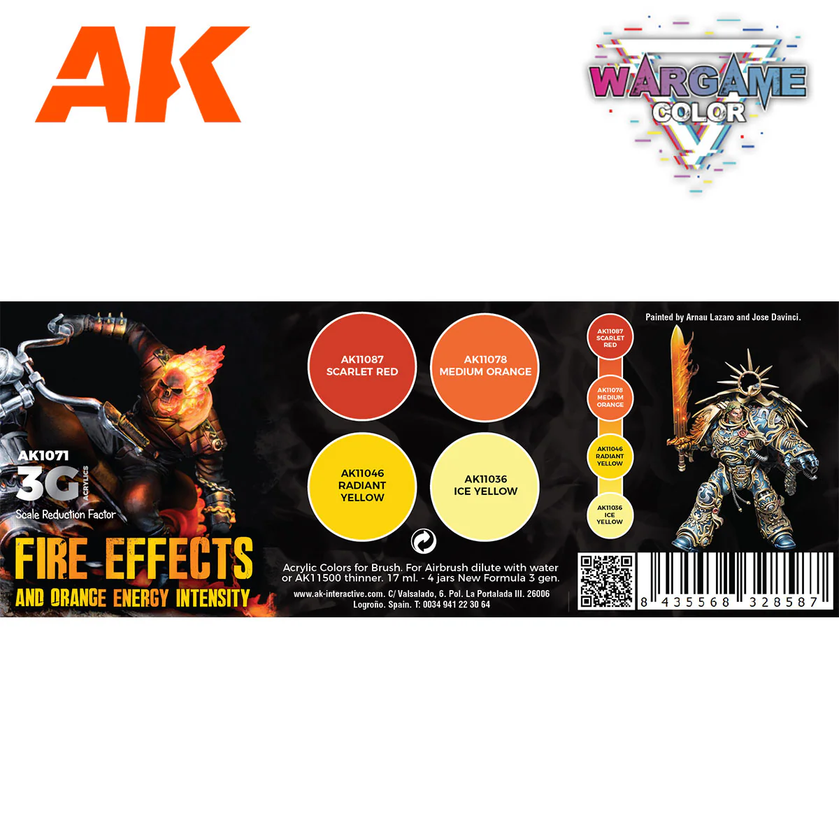 AK Interactive 3 Gen Acrylics Wargame Colour Set - Fire Effects - Image 2