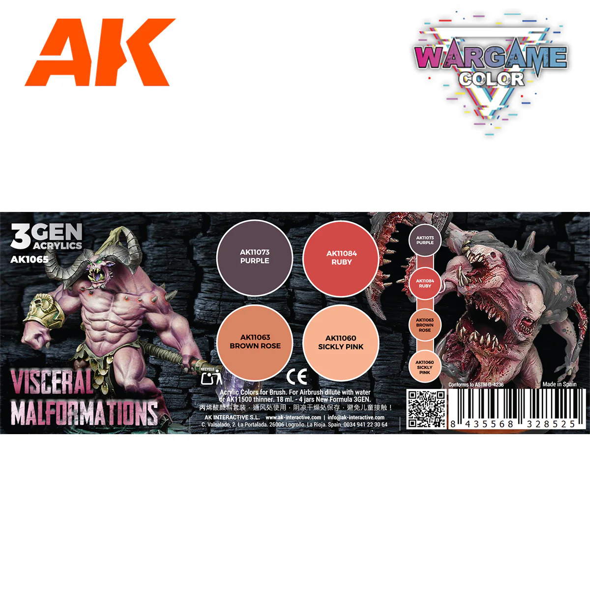 AK Interactive 3 Gen Acrylics Wargame Set - Visceral Malformations - Image 2