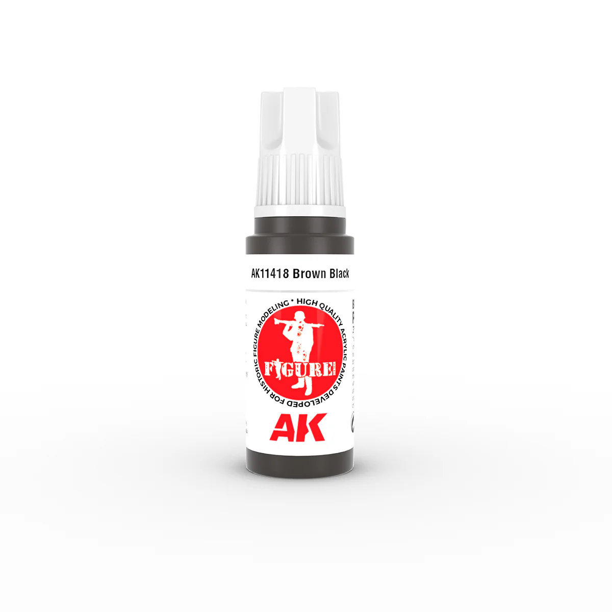 AK Interactive 3 Gen Figure Acrylic Paint 17ml - Brown Black