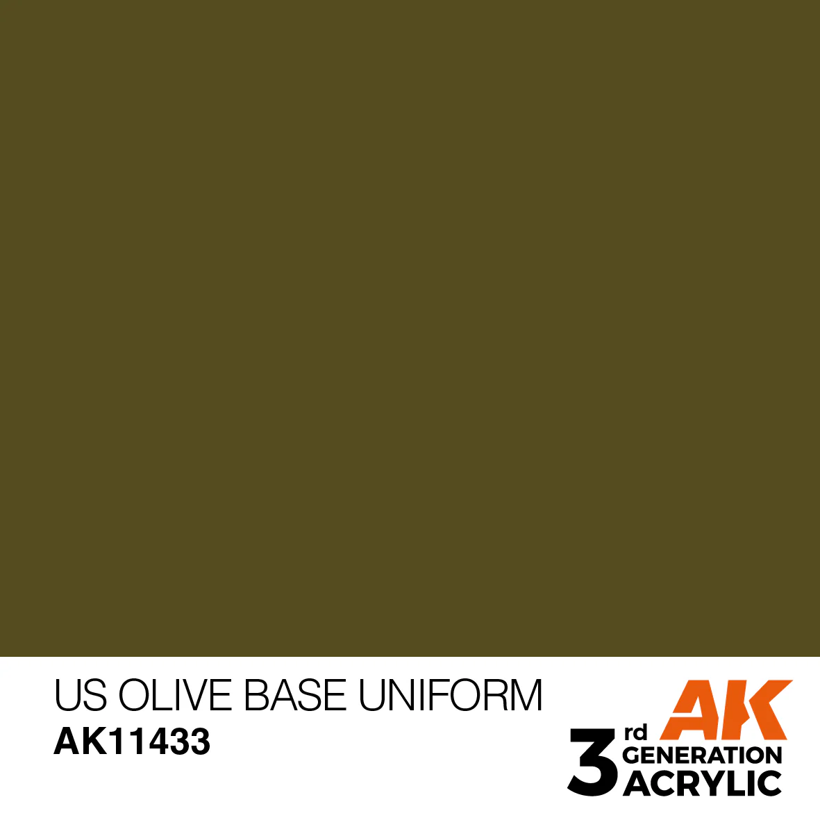AK Interactive 3 Gen Figure Acrylic Paint 17ml - US Olive Base Uniform - Image 2