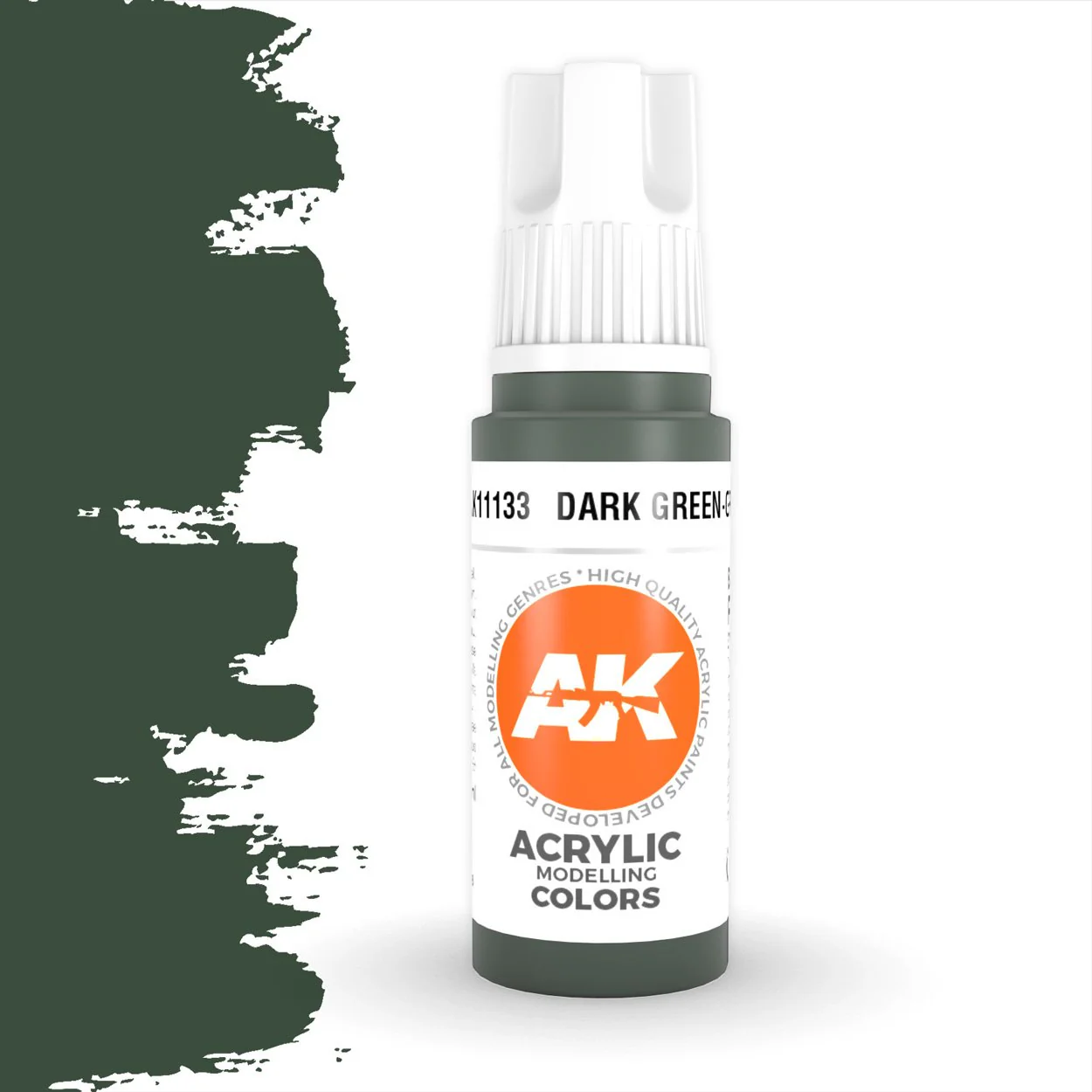 AK Interactive 3 Generation Acrylic Modeling Paint 17ml - Dark Green-Grey - Image 2