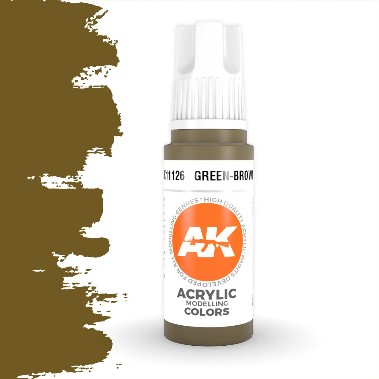 AK Interactive 3 Generation Acrylic Modeling Paint 17ml - Green-Brown - Image 2