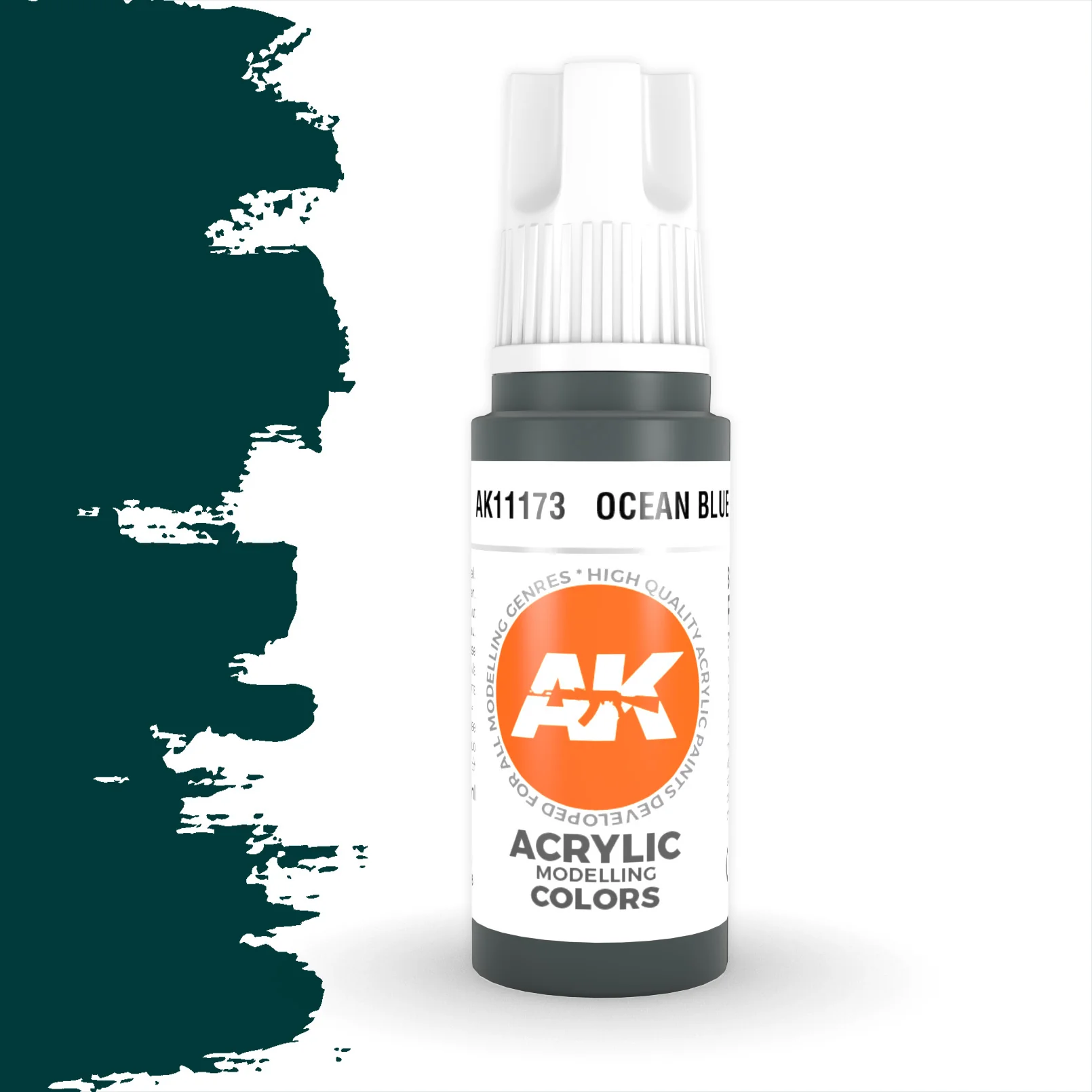 AK Interactive 3 Generation Acrylic Modeling Paint 17ml - Ocean Blue - Image 2