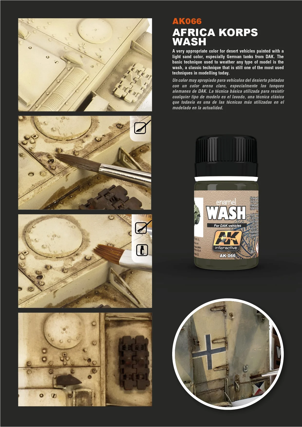AK Interactive Africa Korps Vehicles Wash 35ml - Image 3