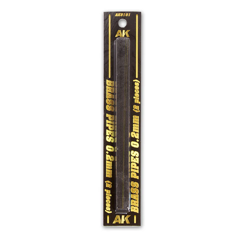 AK Interactive Brass Pipe 2-Piece Set 0.2mm Diameter