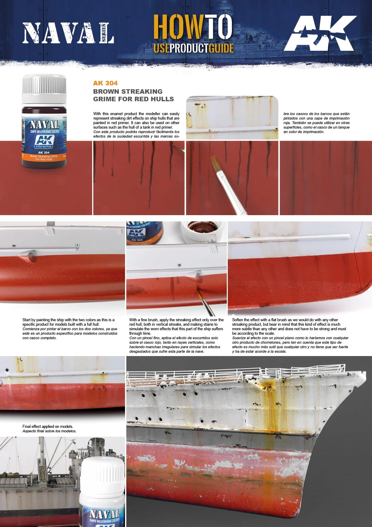 AK Interactive Brown Streaking Grime for Red Hulls 35ml - Image 2