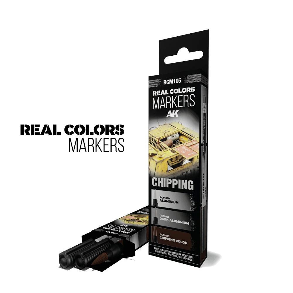 AK Interactive Chipping Real Colours Marker 3-Piece Set