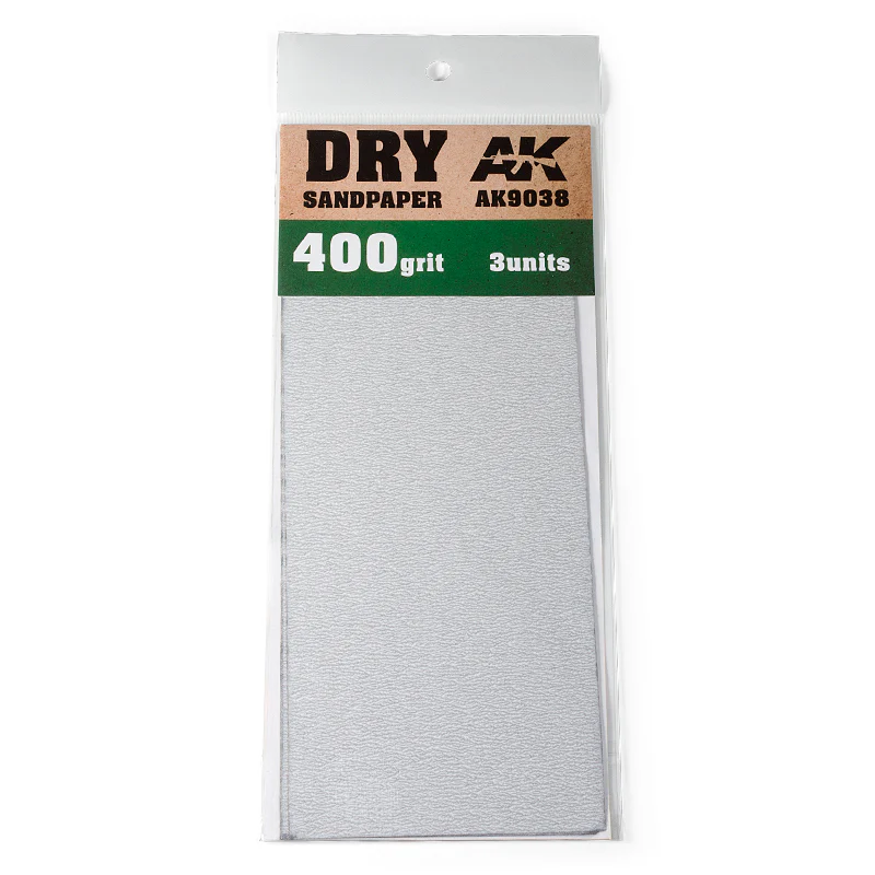 Ak Interactive Dry Sandpaper 3-Piece Set - #400 Grit