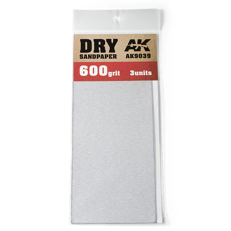 Ak Interactive Dry Sandpaper 3-Piece Set - #600 Grit