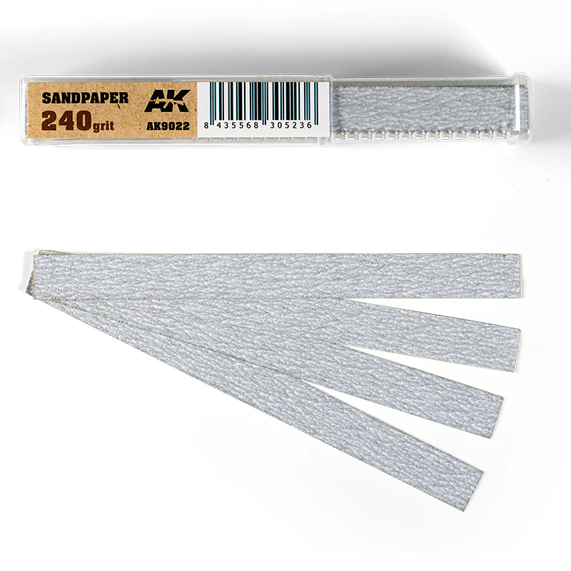 AK Interactive Dry Sandpaper 50-Piece Set - #240 Grit