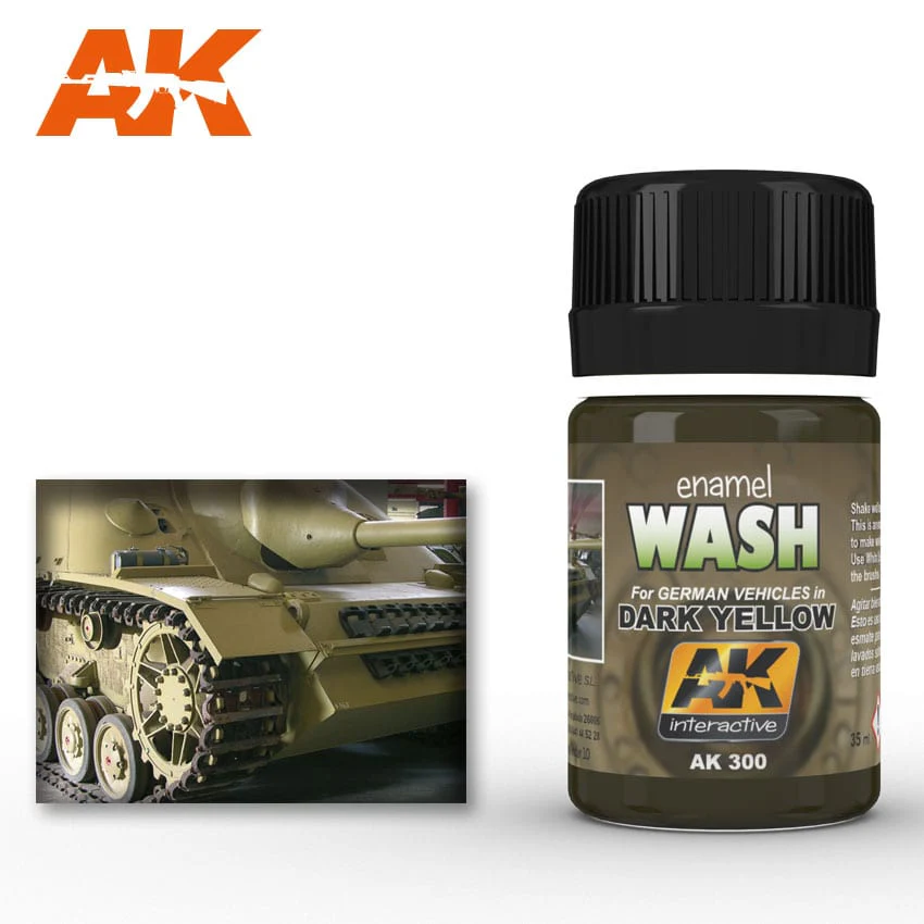 AK Interactive Enamel Wash 35ml - Dark Yellow