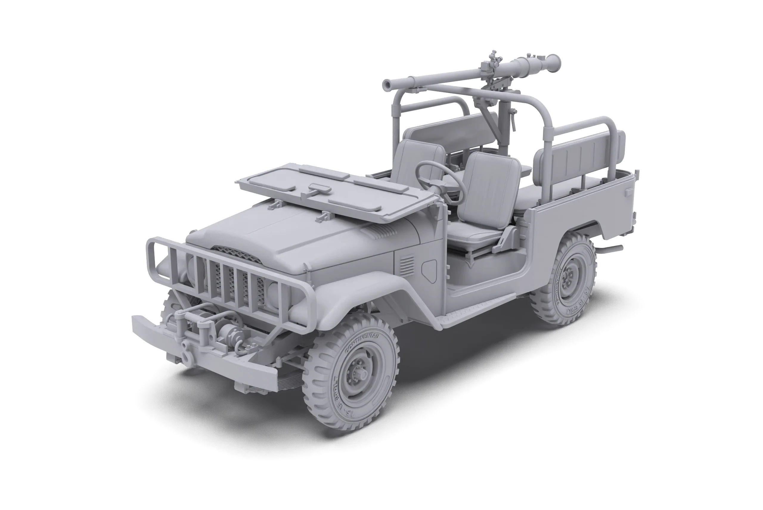 AK Interactive FJ43 Pickup with SPG-9 Recoilless Gun 1/35 Scale Model Kit - Image 7