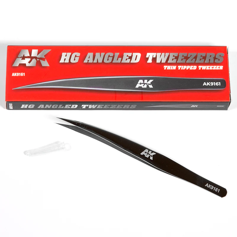 Ak Interactive HG Angled 01 (Thin Tipped) Tweezers