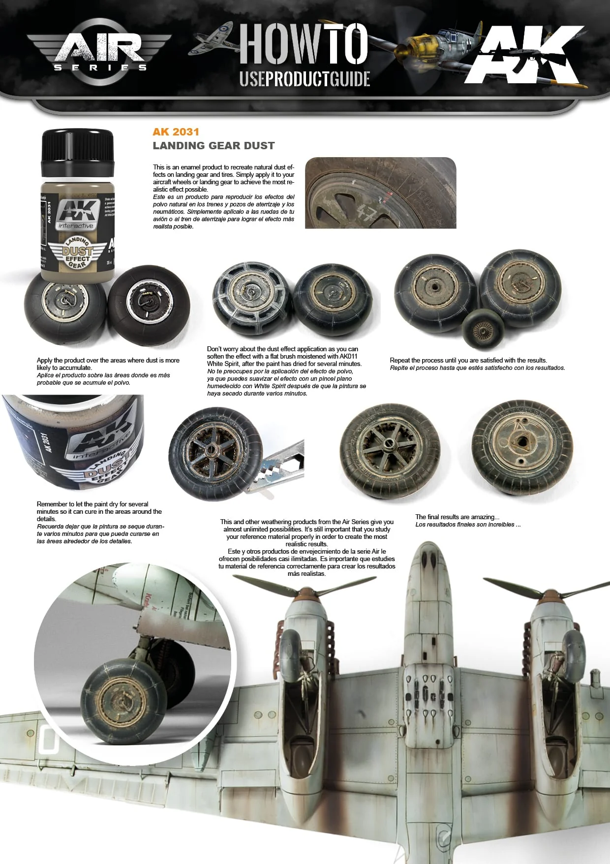 AK Interactive Landing Gear Dust Effect for Scale Models 35ml - Image 2