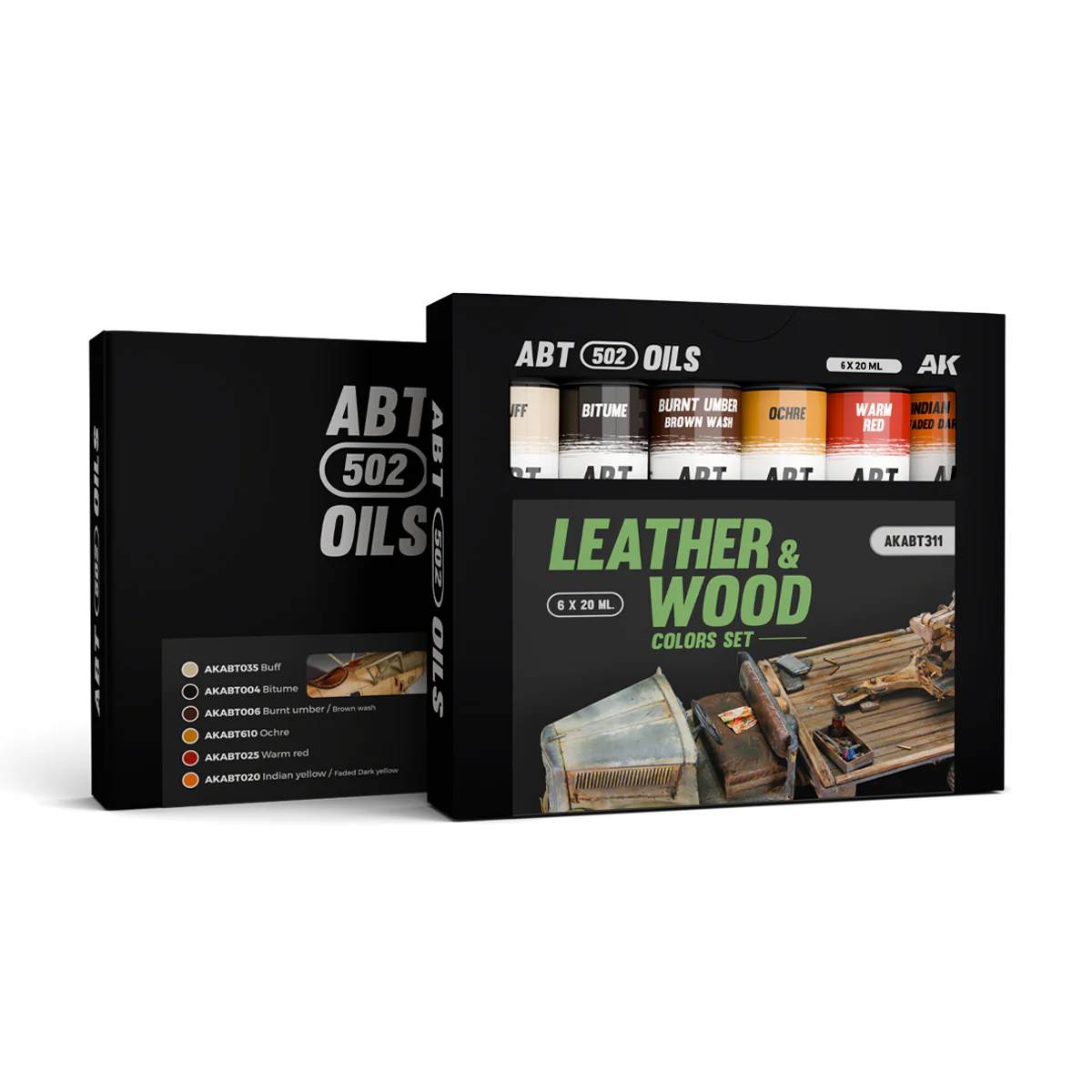 AK Interactive Leather and Wood Colours Set