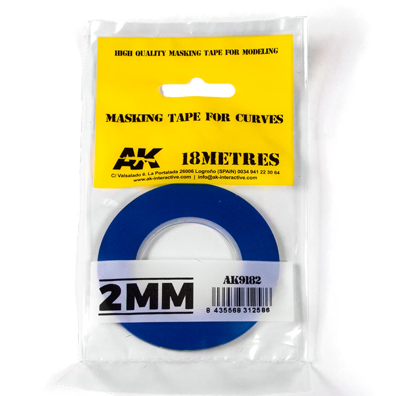 AK Interactive Masking Tape for Curves 2mm - Blue
