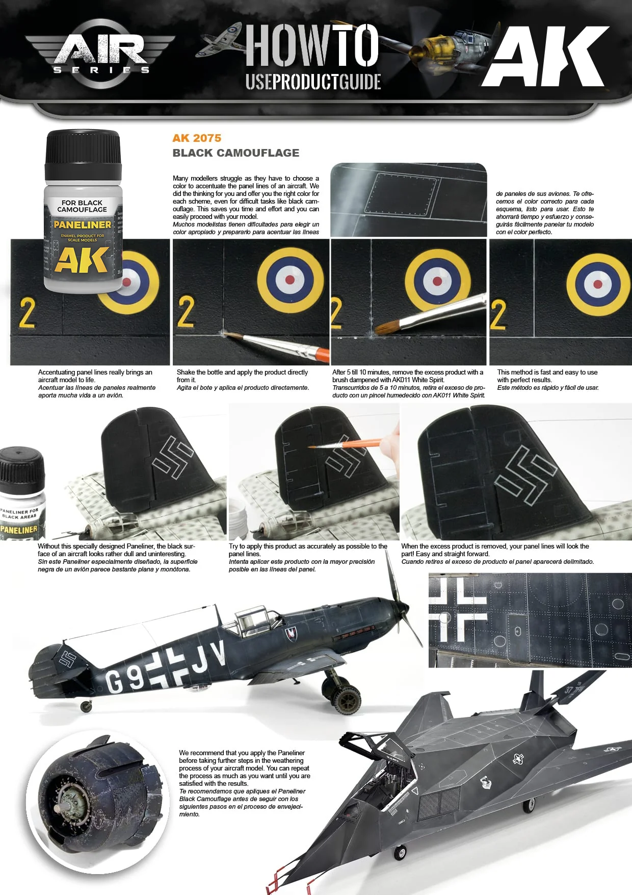 AK Interactive Paneliner for Black Camouflage 35ml - Image 2