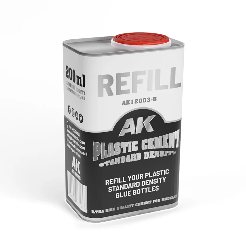 AK Interactive Plastic Cement Standard Density (Glue) Refill 200ml