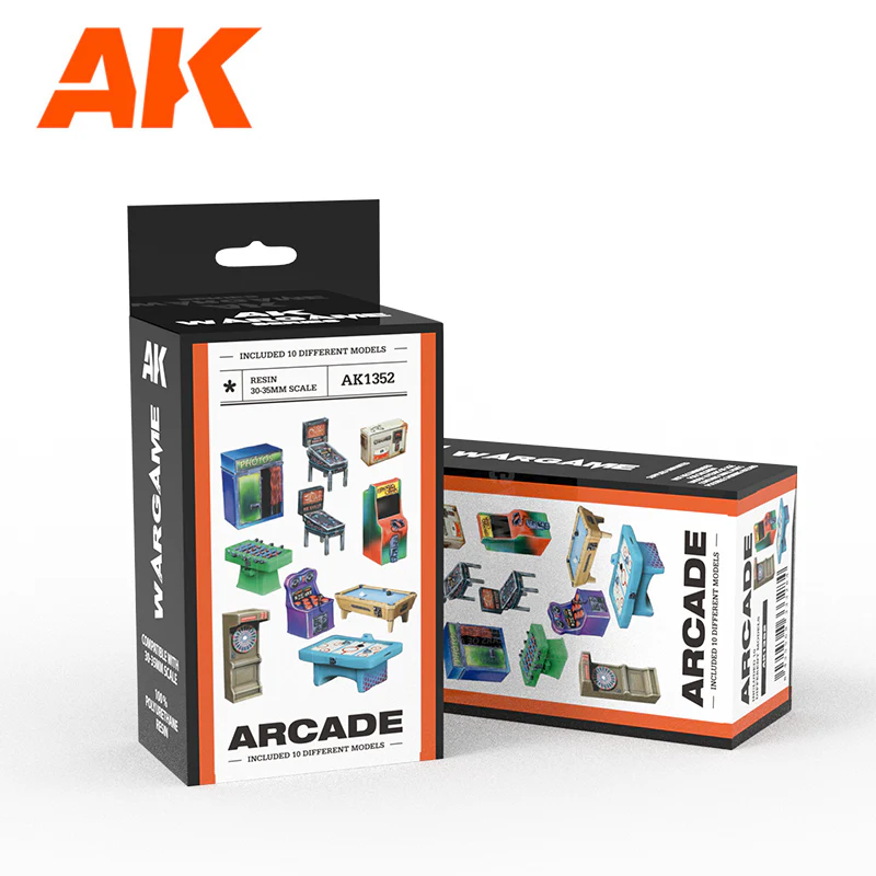 AK Interactive Polyurethane Resin Arcade Wargame Set Compatible with 30-35mm Scale