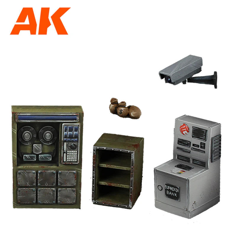 AK Interactive Polyurethane Resin Bank Wargame Set Compatible with 30-35mm Scale - Image 2